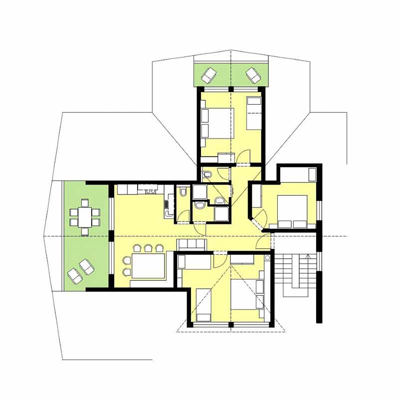 Grundriss der Ferienwohnung "Edelweiß"